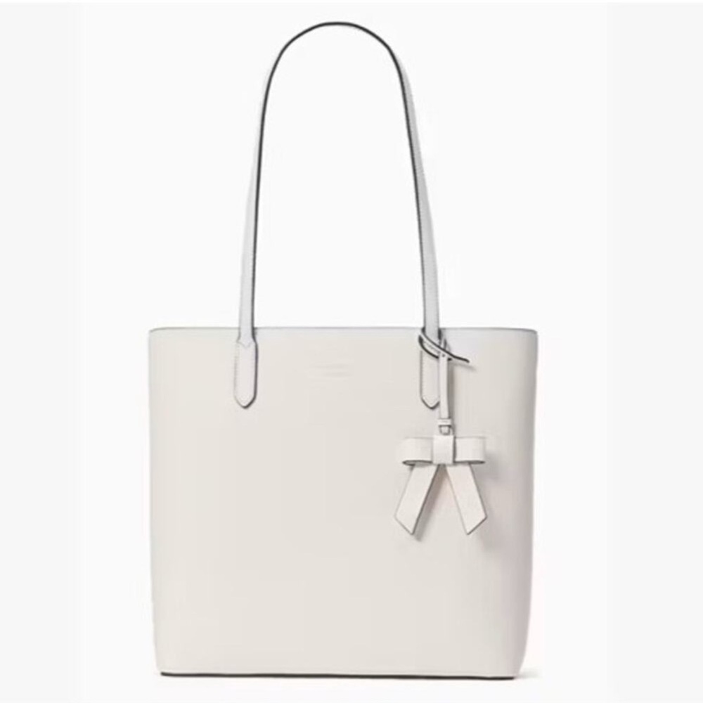 KATE SPADE ♠️ New York "Brynn" 🤍PARCHMENT🤍SAFFIANO PVC TOTE BAG 🌟NWT🌟